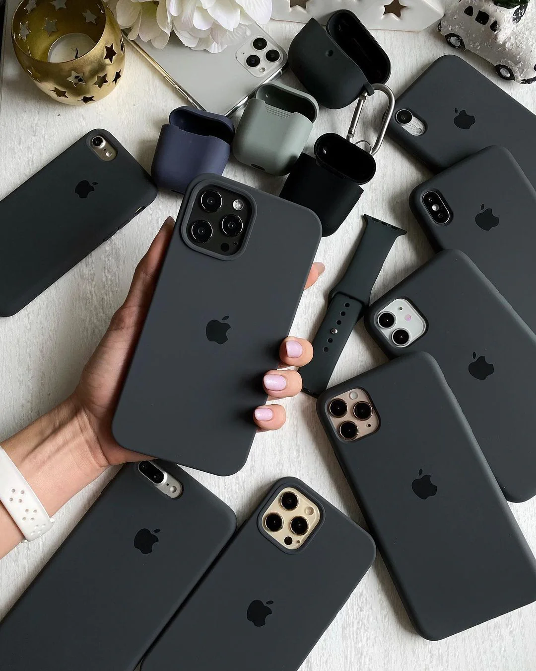 iPhone Silicone Case – Charcoal Gray Black | Neas Original - Image 2