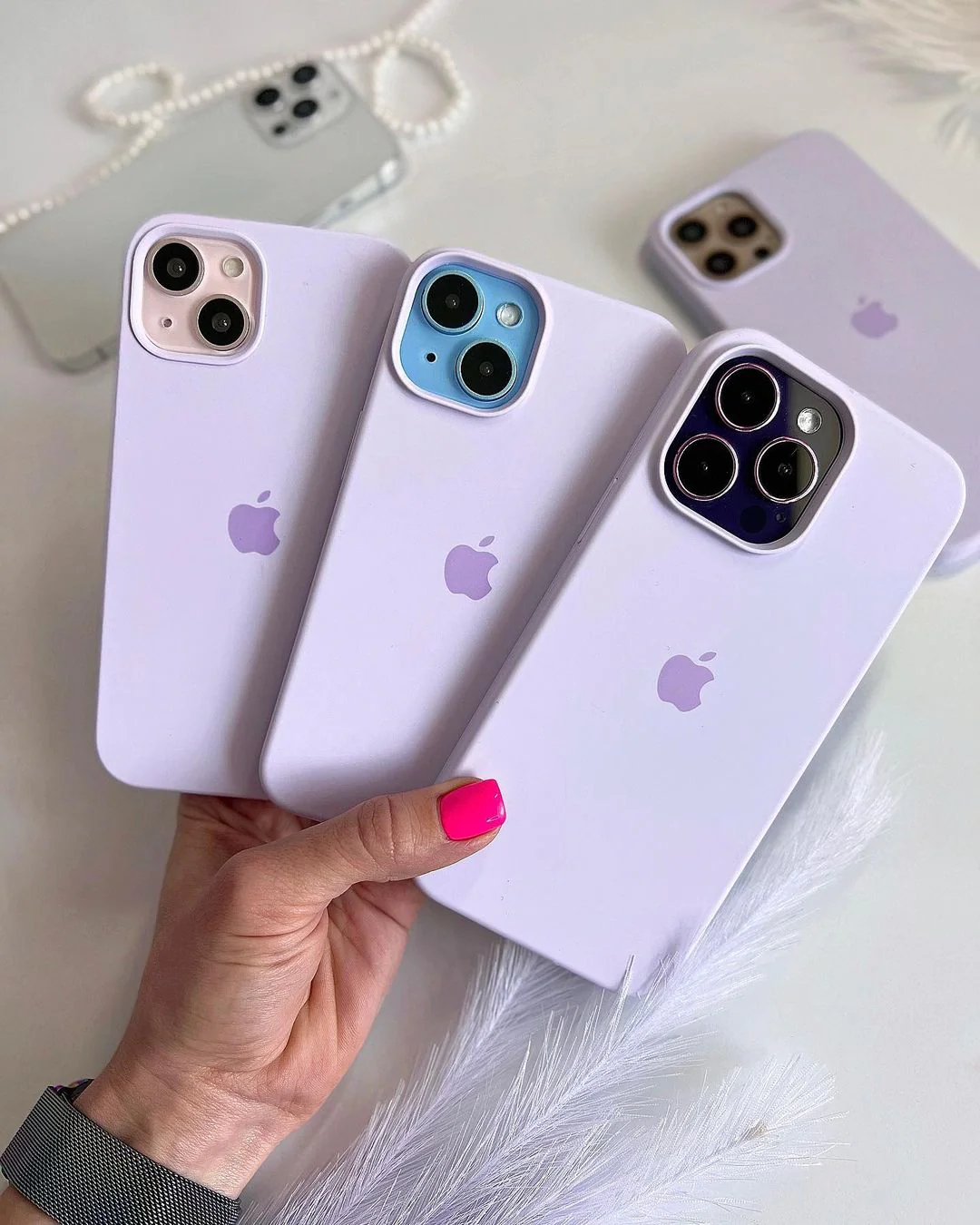 iPhone Silicone Case – Lilac | Premium Soft-Touch Protective Cover - Image 3