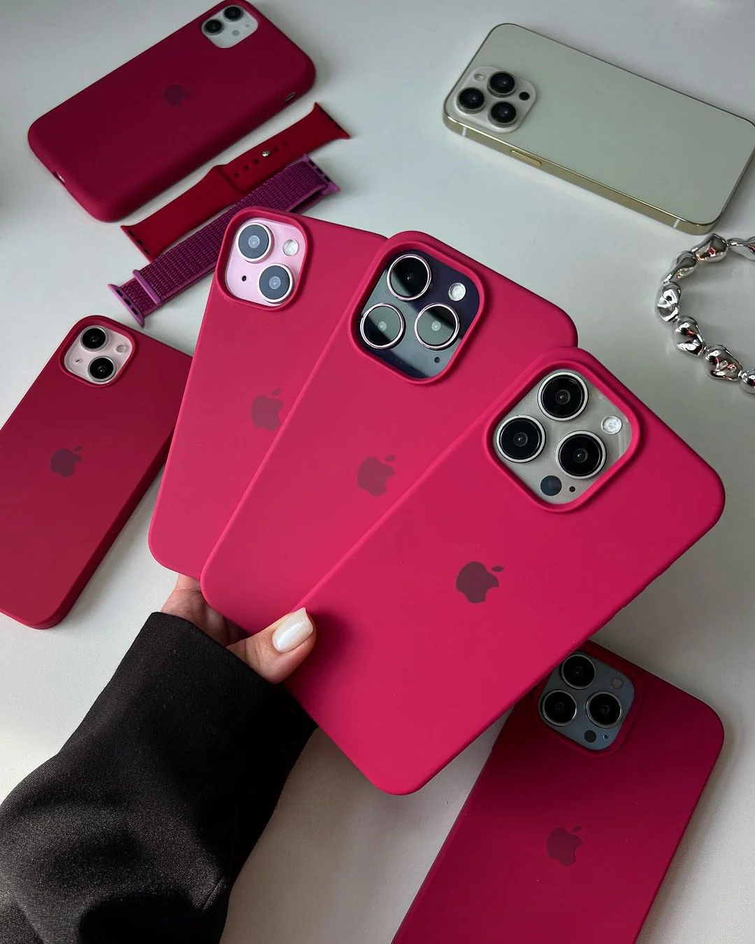 Rose Red iPhone Silicone Case – Soft Touch Premium Cover | Neas Original™ - Image 3