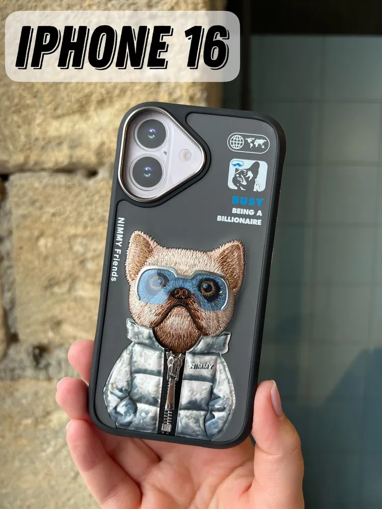 Nimmy Little Rich Tycoon Chain Grip Case for iPhone 13–17 Pro Max | Premium Shockproof Designer Cover - Image 4