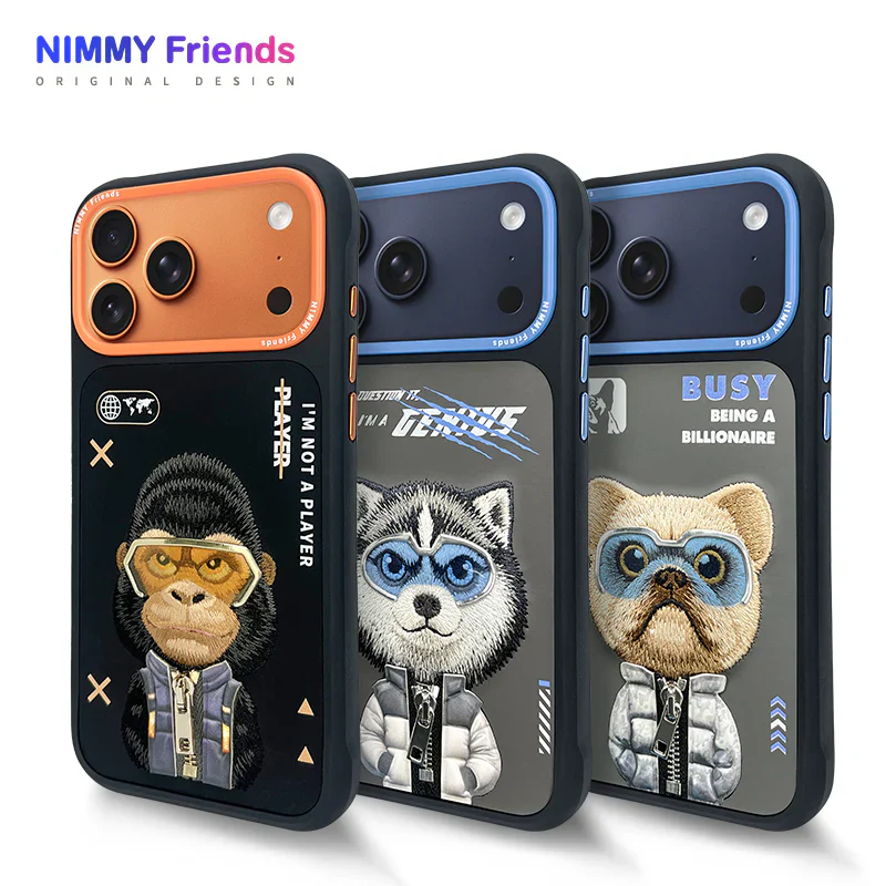 Nimmy Little Rich Tycoon Chain Grip Case for iPhone 13–17 Pro Max | Premium Shockproof Designer Cover - Image 5