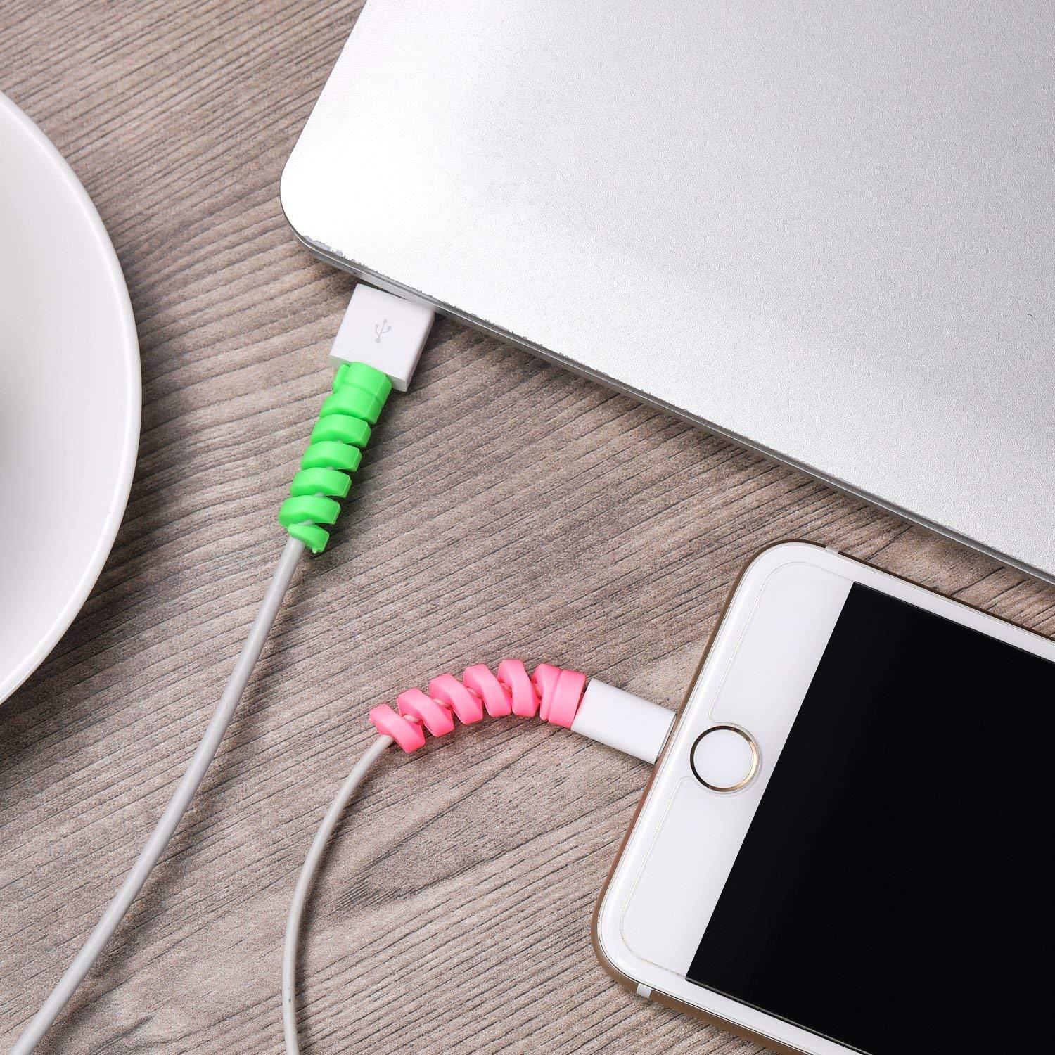 Spiral Charger Spring Cable Protector Data Cable Saver (Pack of 4) - Image 3
