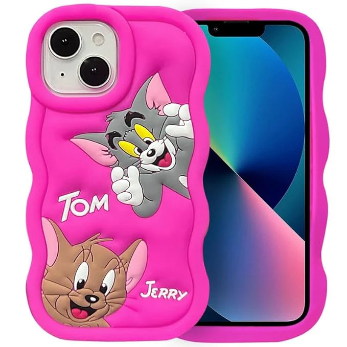 Tom and Jerry Cartoon 3D Curly Printed Protective Back Case - Image 11