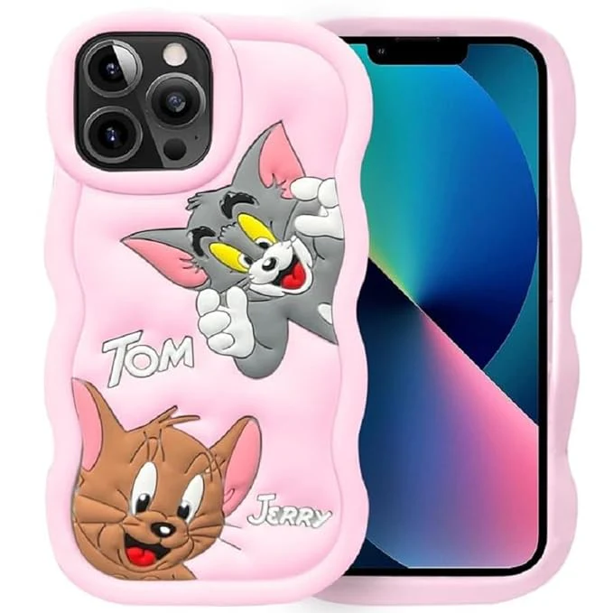 Tom and Jerry Cartoon 3D Curly Printed Protective Back Case - Image 5