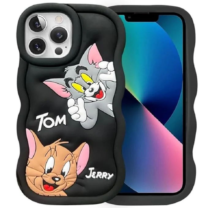 Tom and Jerry Cartoon 3D Curly Printed Protective Back Case - Image 8