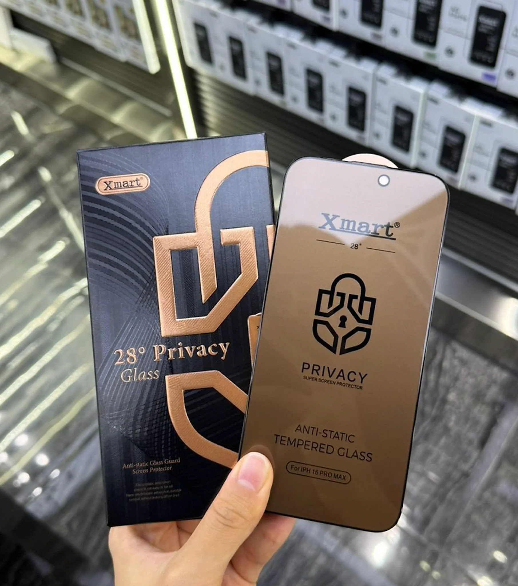 Xmart 28° Privacy Tempered Glass Screen Protector – Anti-Static | Full Coverage Protection - Image 5
